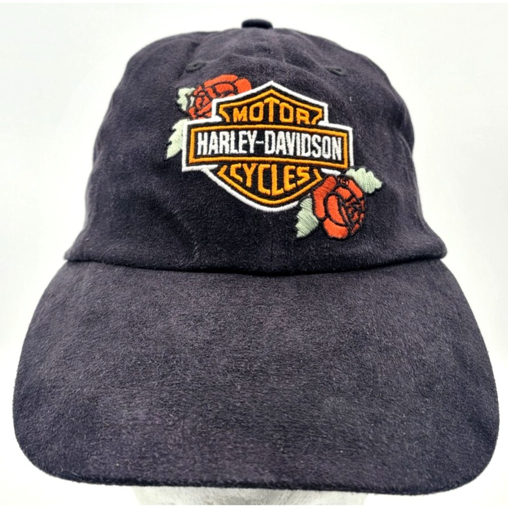 Harley-Davidson HAT CAP‎ MOTORCYCLE BIKERS ROSES LOGO PONYTAIL LADIES ONE SIZE